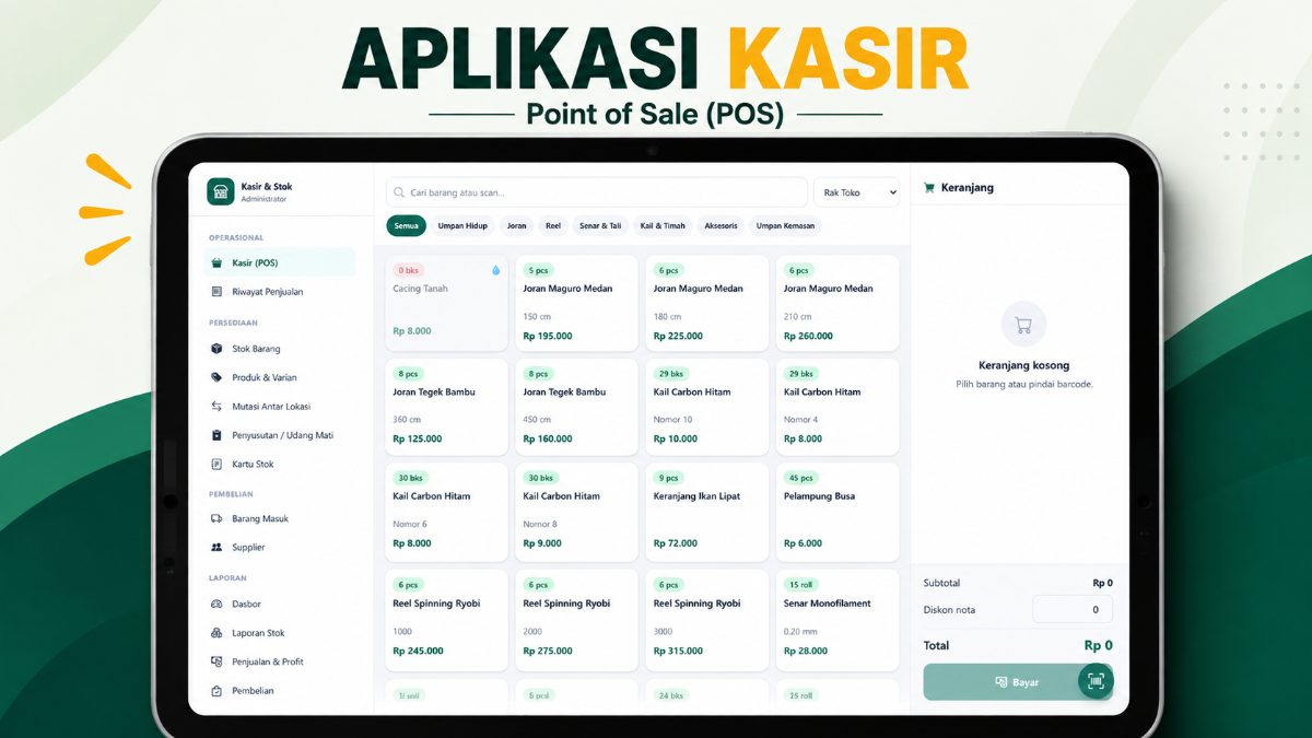 Aplikasi kasir (Point of Sale / POS) — UMKM, Toko Ritel