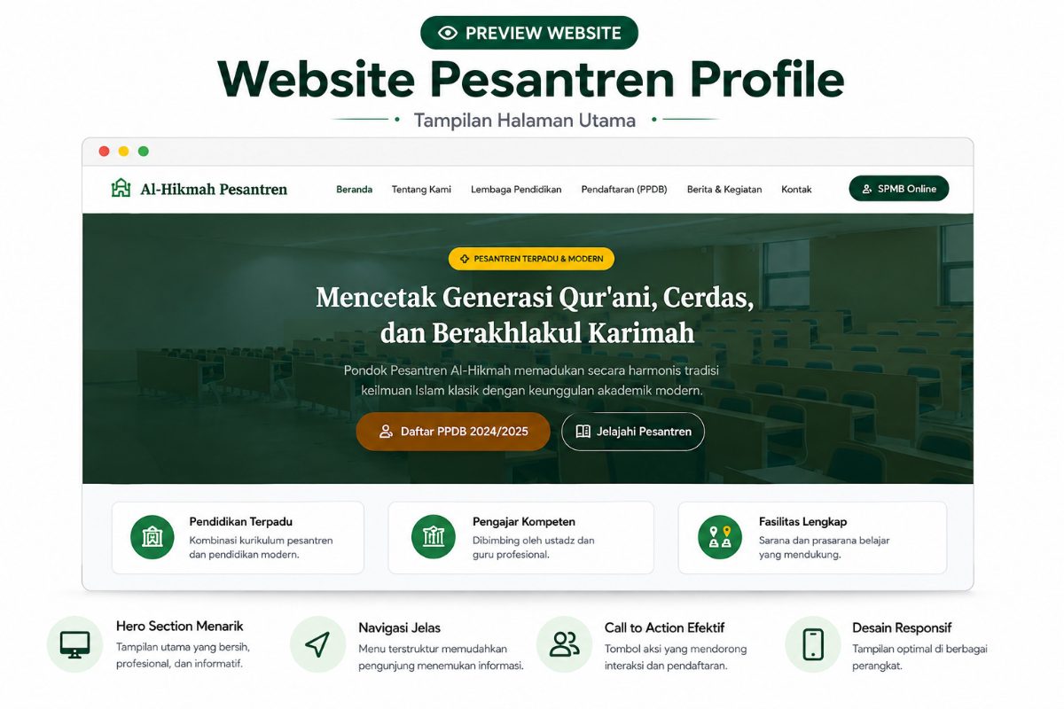 Website PonPes & Multi Lembaga pendidikan — Pesantren